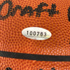 Magic Johnson Signed Heavily Inscribed STATS Basketball 18/32 JSA & Steiner COA