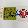 Ron Santo Signed 1976 Chicago Cubs Full Ticket JSA COA