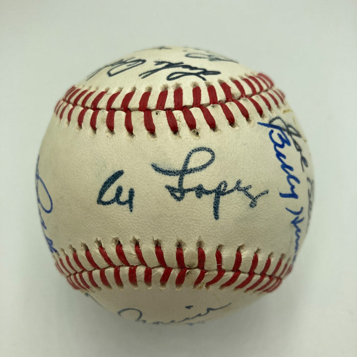 1970's HOF Multi Signed Baseball Earl Averill Burleigh Grimes JSA COA