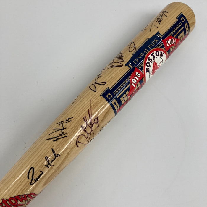 2004 Boston Red Sox World Series Champs Team Signed Baseball Bat JSA COA