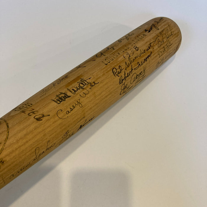 1958 Milwaukee Braves NL Champs Team Signed Game Issued Bat JSA & MEARS COA