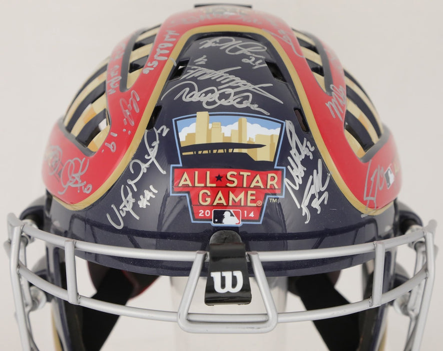 2014 All Star Game Team Signed Catchers Mask Derek Jeter Mike Trout PSA DNA