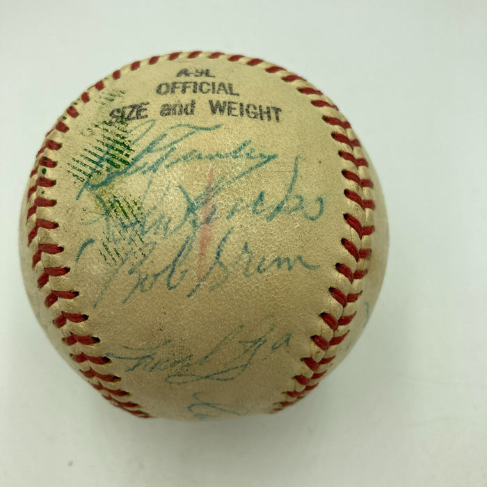 1955 New York Yankees American League Champs Team Signed Baseball JSA COA