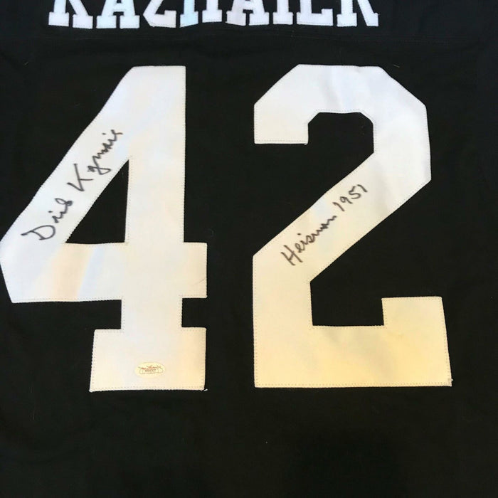 Dick Kazmaier 1951 Heisman Trophy Winner Signed Inscribed Princeton Jersey JSA