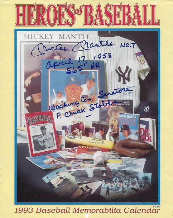 Extraordinary Mickey Mantle 565' Ft Home Run Signed Inscribed Display 1/1 JSA