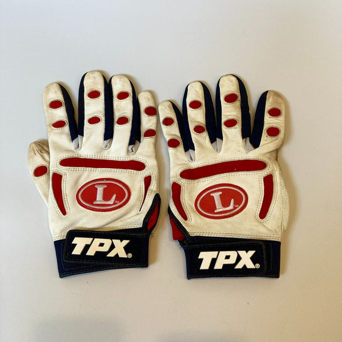 Manny Ramirez Signed 2005 Game Used Batting Gloves (Pair) & Wristband JSA COA