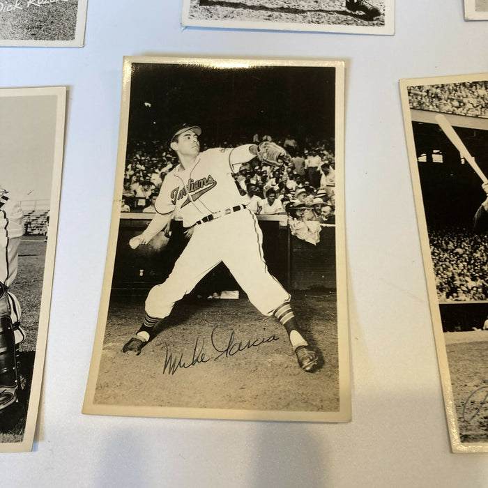 Lot Of (21) 1950's Cleveland Indians Signed Autographed Vintage Photos