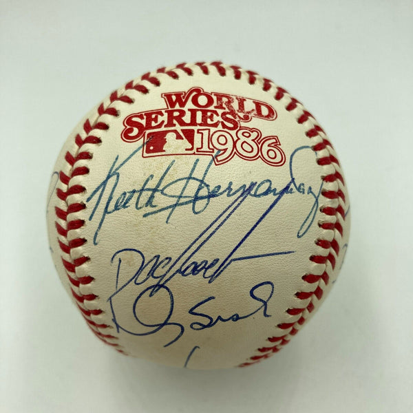 1986 New York Mets World Series Champs Team Signed W.S. Baseball JSA COA