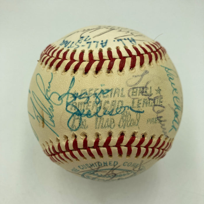 Beautiful 1975 All Star Game Team Signed Baseball Thurman Munson JSA COA