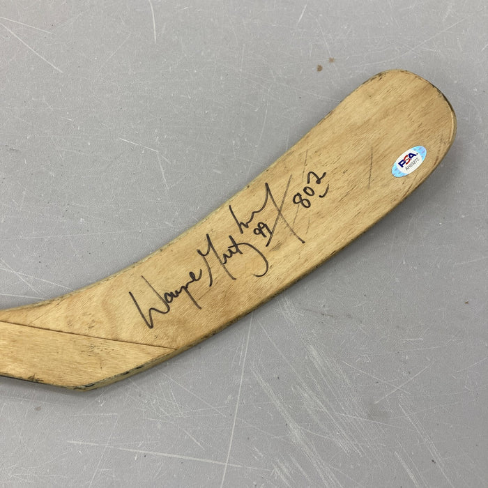 Wayne Gretzky "802 Goals" Signed 1987 Game Issued Titan Hockey Stick PSA DNA COA