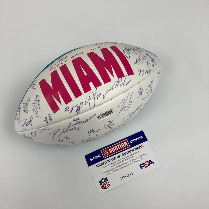 2019 San Francisco 49ers NFC Champs Team Signed Super Bowl LIV Football PSA DNA