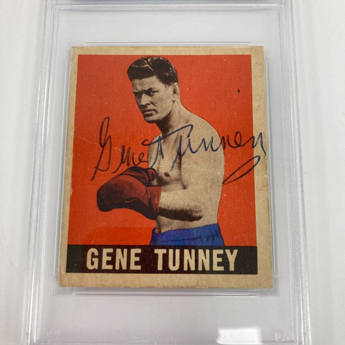 1948 Leaf Boxing Gene Tunney Signed Autographed Card PSA DNA 1 Of Only 3 Known