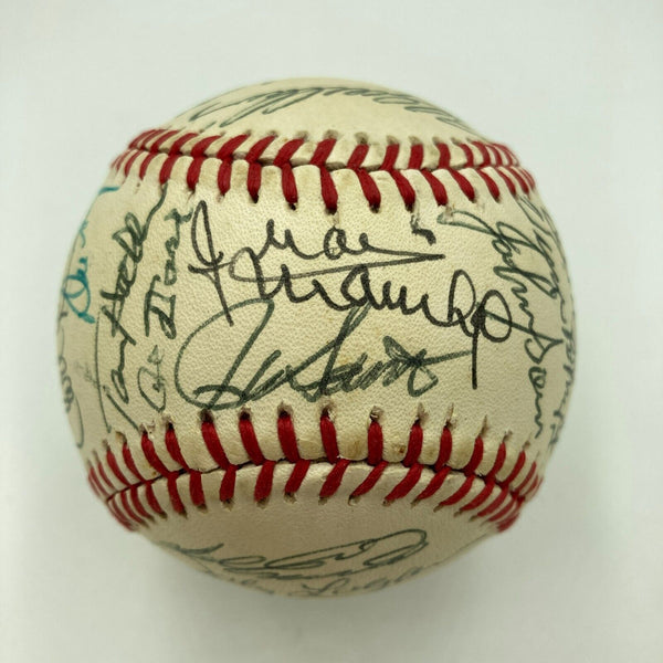 Beautiful Hank Aaron Ernie Banks Hall Of Fame Multi Signed Baseball