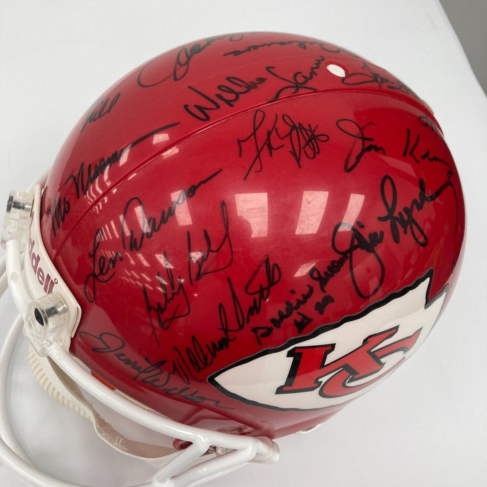 1969 KANSAS CITY CHIEFS SUPER BOWL IV CHAMPIONS TEAM SIGNED HELMET JSA COA