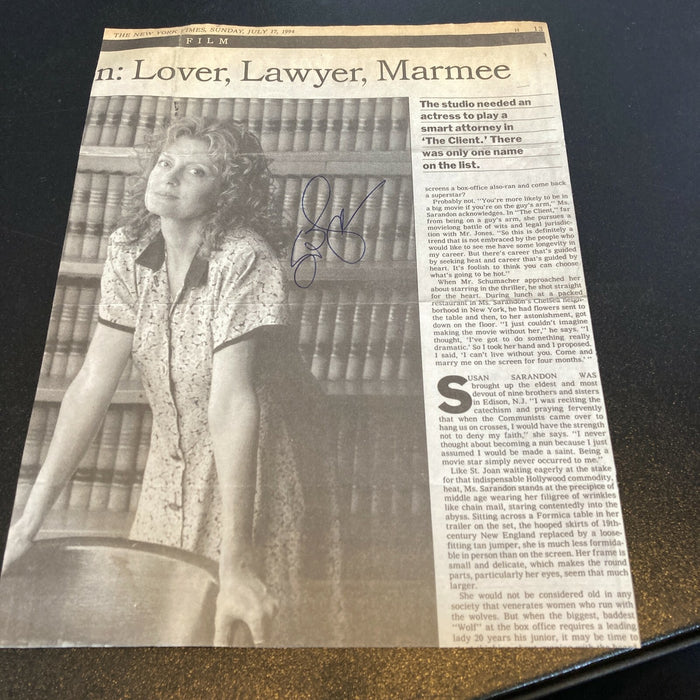 Lot Of (7) Susan Sarandon Signed Autographed News Photos In Person Authentic
