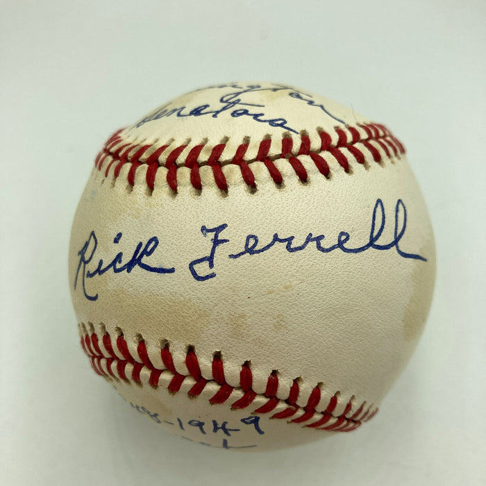 Rick Ferrell Signed Heavily Inscribed American League Baseball JSA COA