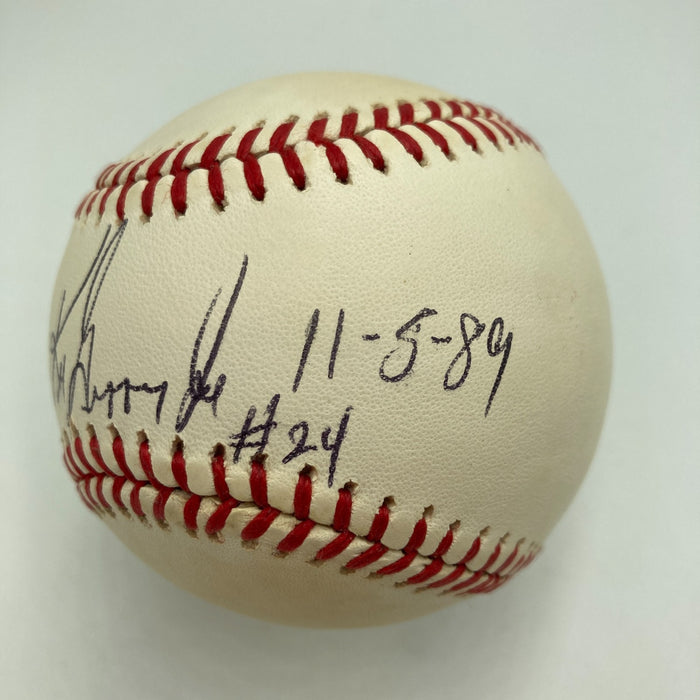 Ken Griffey Jr. "11-8-1989" Rookie Signed American League Baseball JSA COA RARE