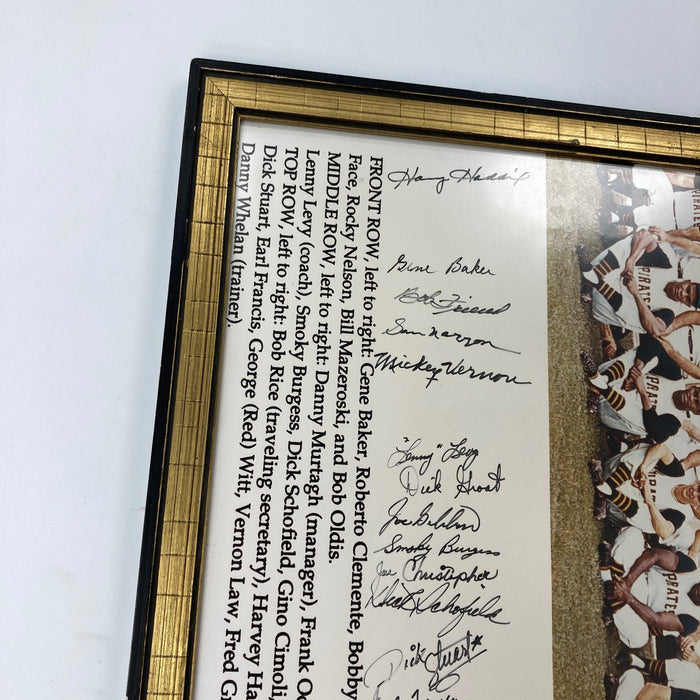 1960 Pittsburgh Pirates World Series Champs Team Signed 16x20 Photo JSA COA
