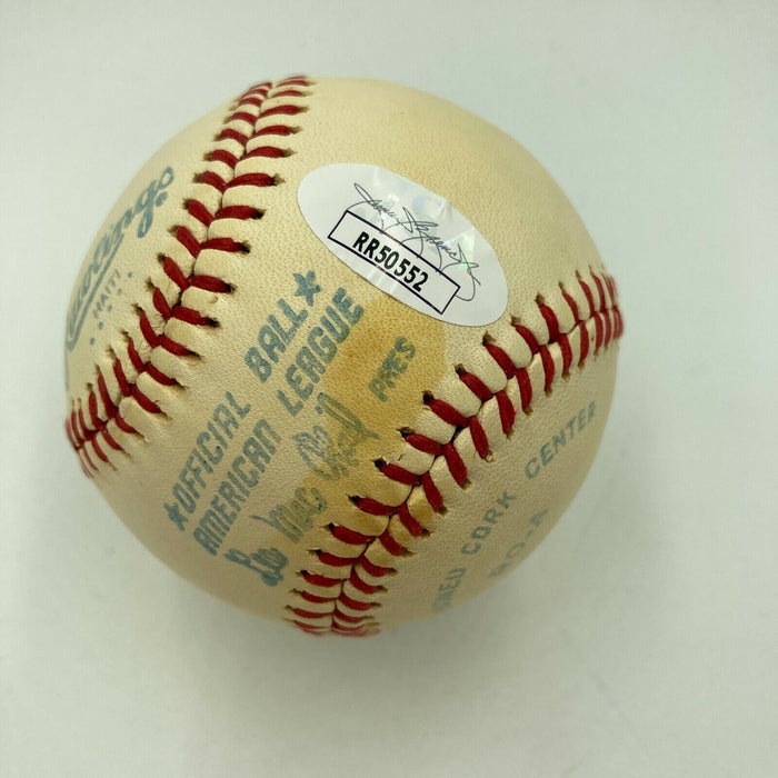 Early Wynn Signed Vintage American League Macphail Baseball JSA COA