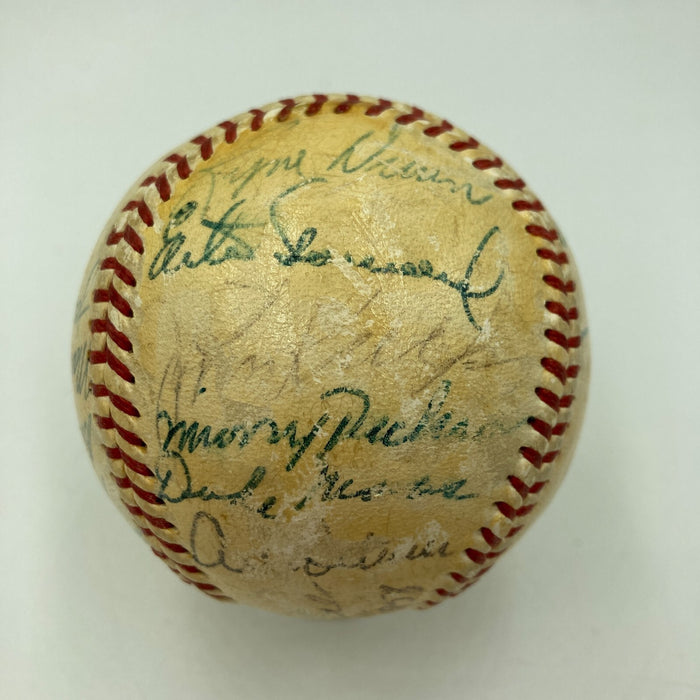 1958 New York Yankees World Series Champs Team Signed Baseball JSA COA