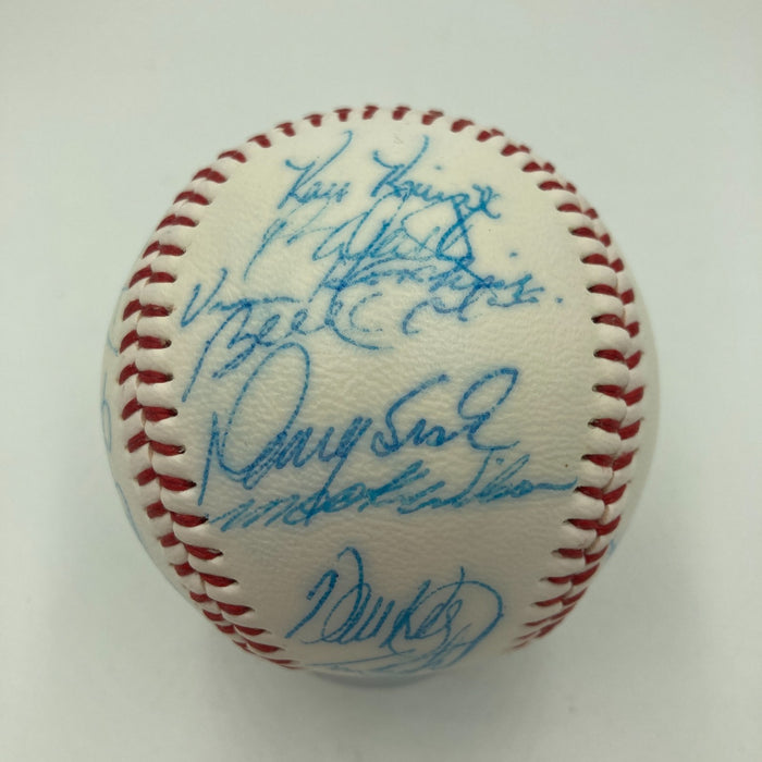 Vintage 1986 New York Mets World Series Champs Team Signed Baseball JSA COA