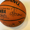 Michael Jordan 1997-98 Chicago Bulls Team Signed Basketball "The Last Dance" JSA