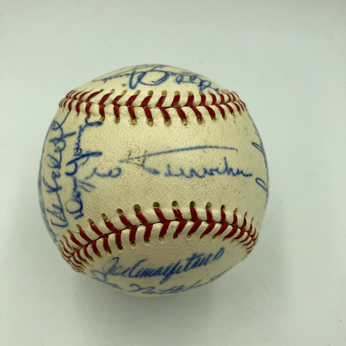 1969 Chicago Cubs Team Signed Vintage National League Baseball Ernie Banks JSA