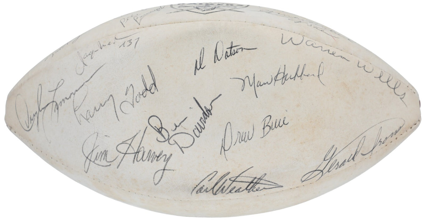 1970 Oakland Raiders Team Signed Spalding AFL Vintage Football Beckett COA