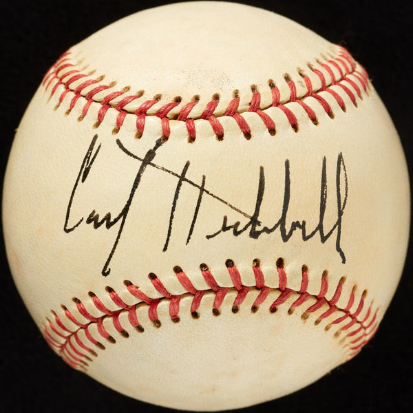 Beautiful Carl Hubbell Vintage 1950's Single Signed Baseball PSA DNA COA