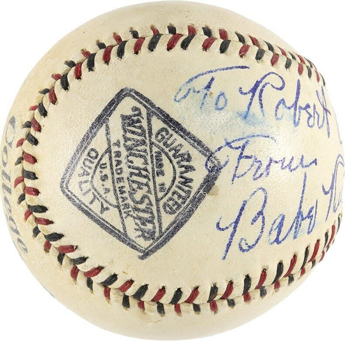 Stunning Babe Ruth Single Signed 1920's Baseball With PSA DNA COA