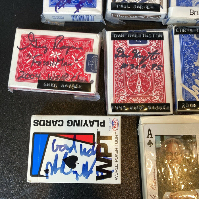 Lot Of (14) Pokers Champions Signed Card Decks RARE