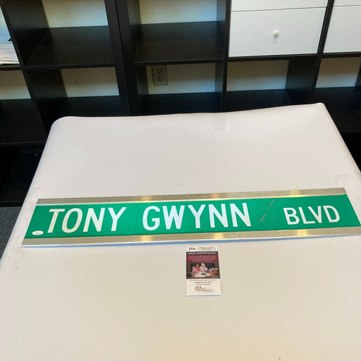 Tony Gwynn Signed Street Sign Tony Gwynn BLVD JSA COA