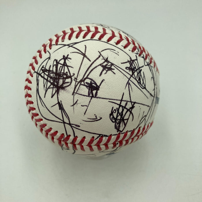 Rare Dave Matthews Signed Hand Drawn Art Baseball PSA DNA COA