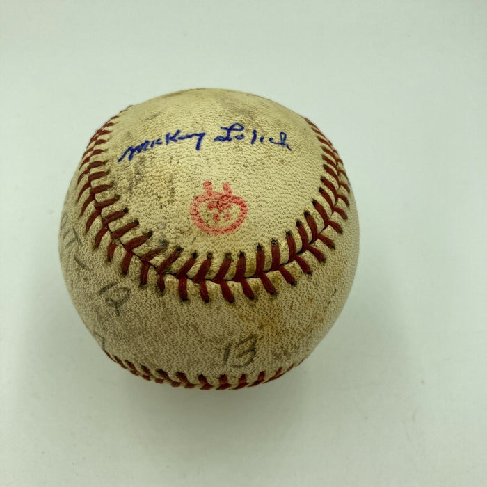 Mickey Lolich Signed Career Win No. 129 Final Out Game Used Baseball Beckett COA