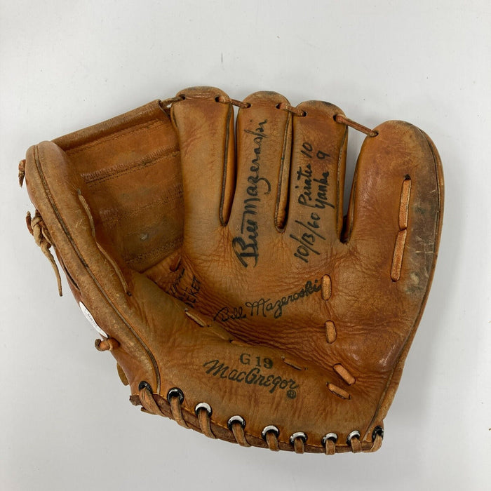 Bill Mazeroski 1960 World Series Signed 1950's Game Model Glove JSA COA