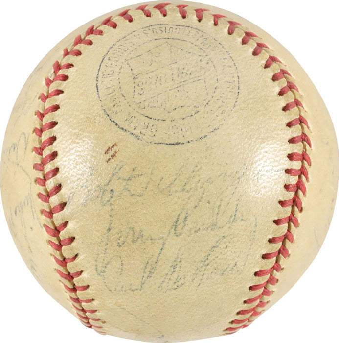 Joe Dimaggio Signed 1944 World War 2 VS. Army Team Signed Baseball PSA DNA COA
