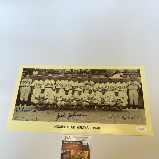 1940 Homestead Greys Team Signed Photo Negro League With JSA COA