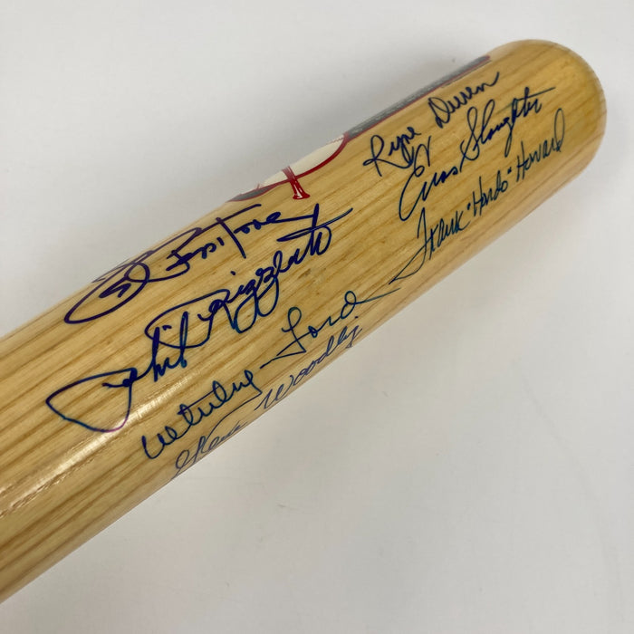 Yogi Berra Phil Rizzuto Whitey Ford New York Yankees Legends Signed Bat JSA COA