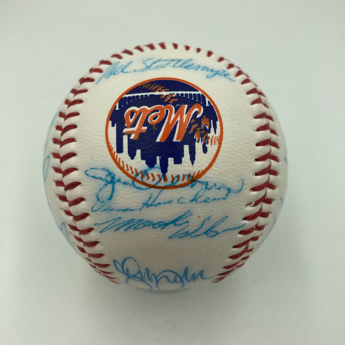 Vintage 1986 New York Mets World Series Champs Team Signed Baseball JSA COA
