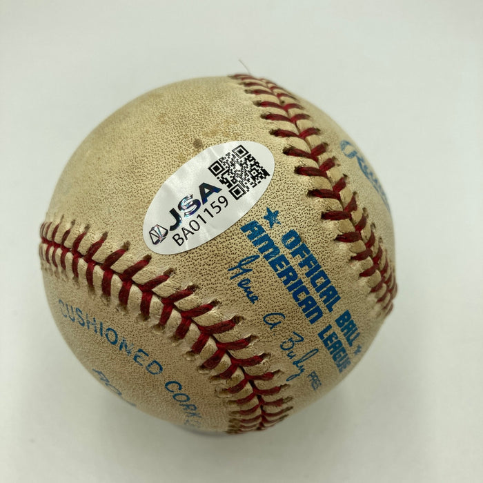 Eddie Murray 3,000th Hit Signed Game Used Baseball June 30, 1995 JSA COA