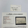 President Lyndon B. Johnson Signed White House Original Card JSA COA