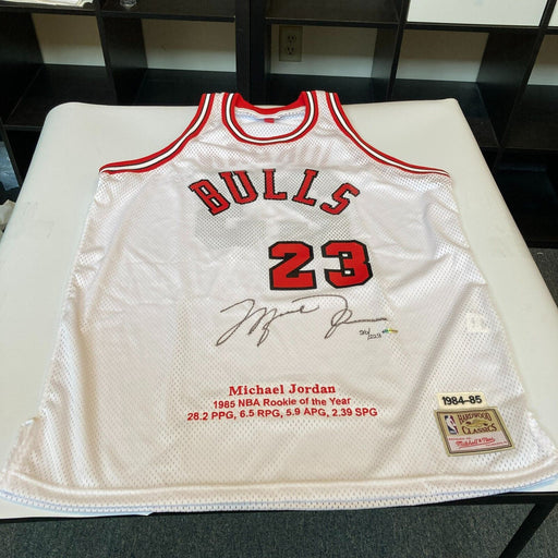 Michael Jordan Signed 1984-85 Rookie Chicago Bulls Jersey UDA Upper Deck & JSA