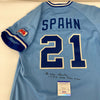 Warren Spahn Signed 1983 Old Timers Game Atlanta Braves Game Used Jersey PSA DNA