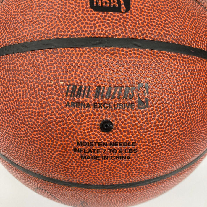 2007-08 Portland Trail Blazers Team Signed Spalding Basketball With Team COA