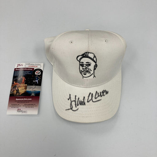 Hank Aaron Signed New Era Signature Baseball Cap Hat JSA COA