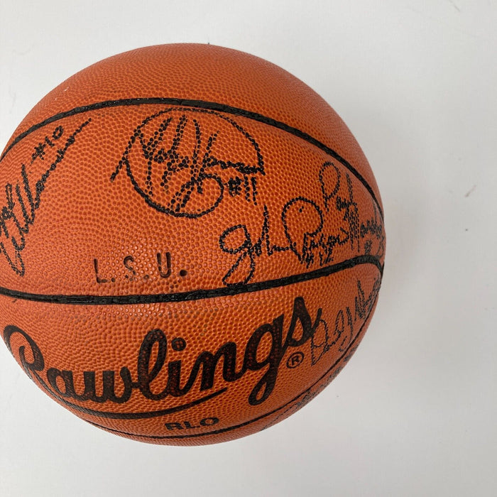 1991-92 LSU Team Signed Final Four Game Used Basketball Shaquille O'Neal JSA