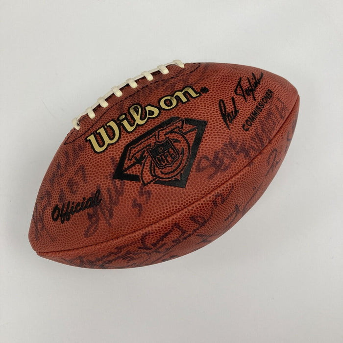 1994 Cleveland Browns Team Signed NFL Wilson 75th Anniversary Game Football