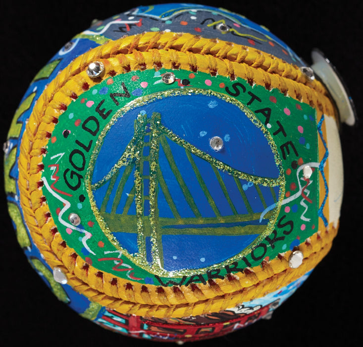 Stephen Curry Signed Charles Fazzino Hand Painted Pop Art Baseball Fanatics BAS