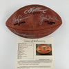 John Madden Troy Aikman 2006 Hall Of Fame Induction Signed Football JSA COA