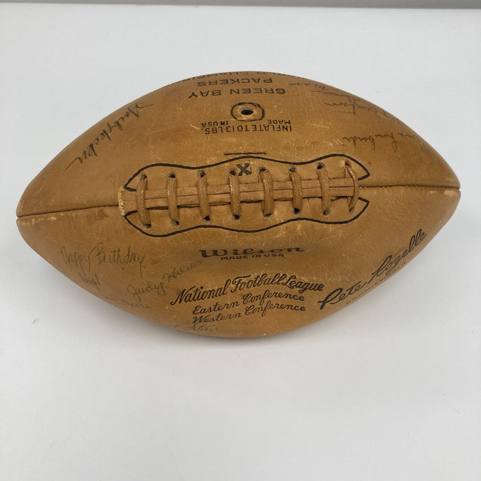 1962 Green Bay Packers NFL Champs Team Signed Football JSA COA